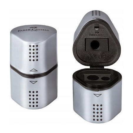 Temperówka GRIP 2001 Trio Srebrna FABER-CASTELL 183800