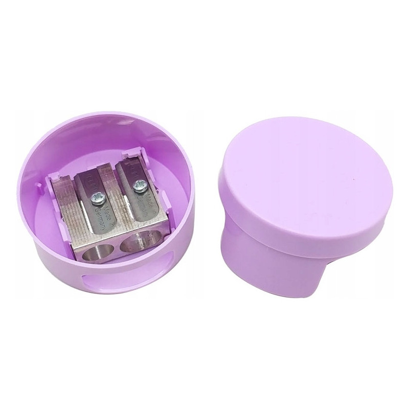 Temperówka KUM podwójna metalowa z pojemnikiem pastelowa 208M2