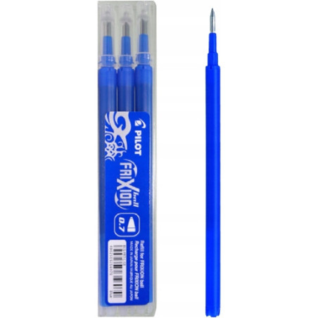 Wkład FRIXION 0,7mm niebieski (3szt) BLS-FR7-L-S3 PILOT