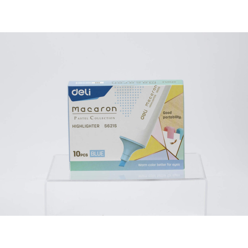 Zakreślacz 15mm MACARON blue S621S BLUE DELI