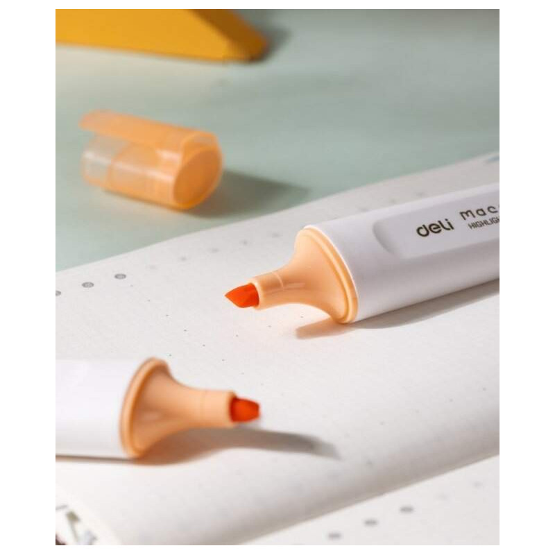 Zakreślacz 15mm MACARON pomarańczowy S621S orange DELI