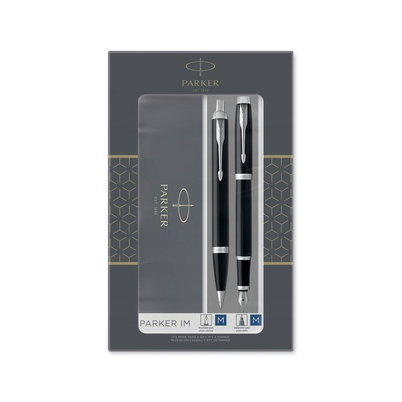 Komplet pióro wieczne + długopis IM czarny CT 2093215 PARKER