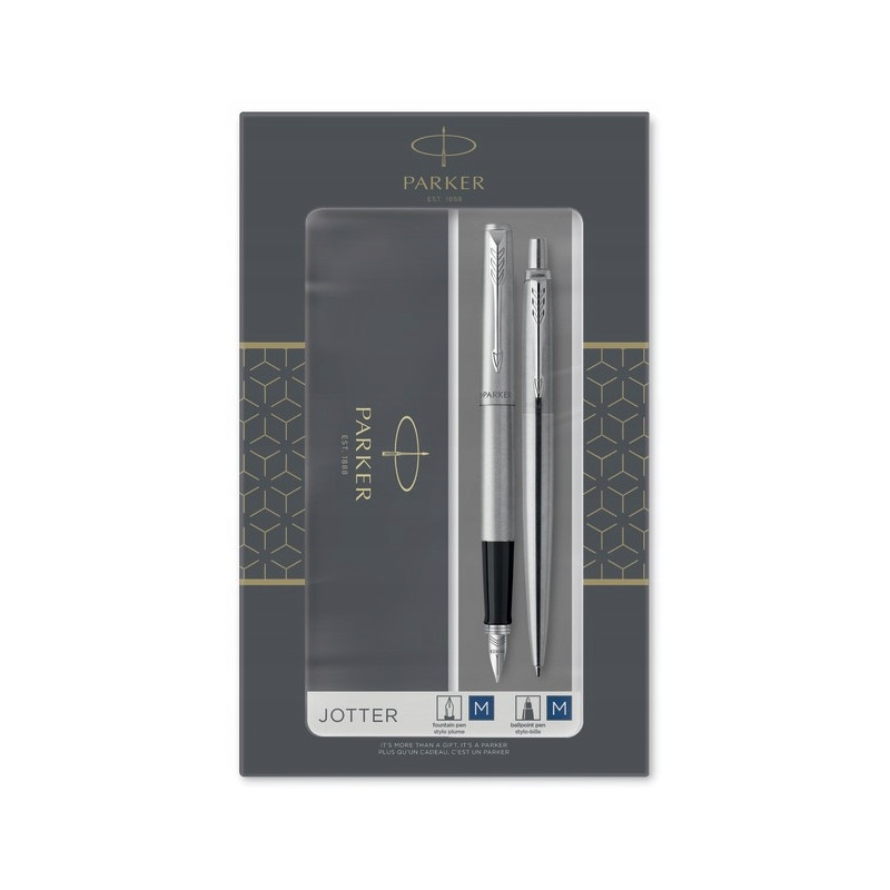 Komplet pióro wieczne + długopis JOTTER STAINLESS STEEL CT PARKER PARKER 2093258