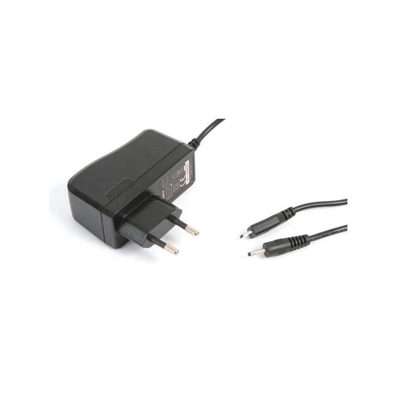 Ładowarka sieciowa 230V OMEGA 1xmicroUSB + 1x2,5x0,7mm 5V 2A 10W czarna (41836)