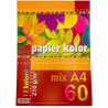Papier A4 kolorowy mix 12 kol. 210g (60ark) KRESKA
