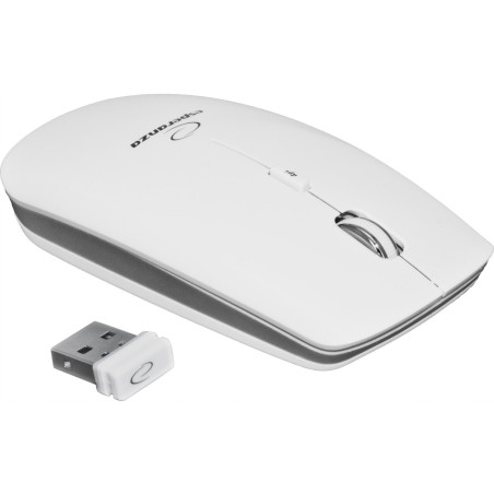 Mysz bezprzewodowa optyczna USB SATURN biała EM120W ESPERANZA