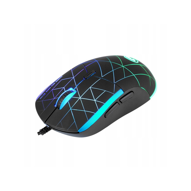 Mysz MARVO M115 optyczna 4000dpi USB 6 klawiszy czarna podświetlana
