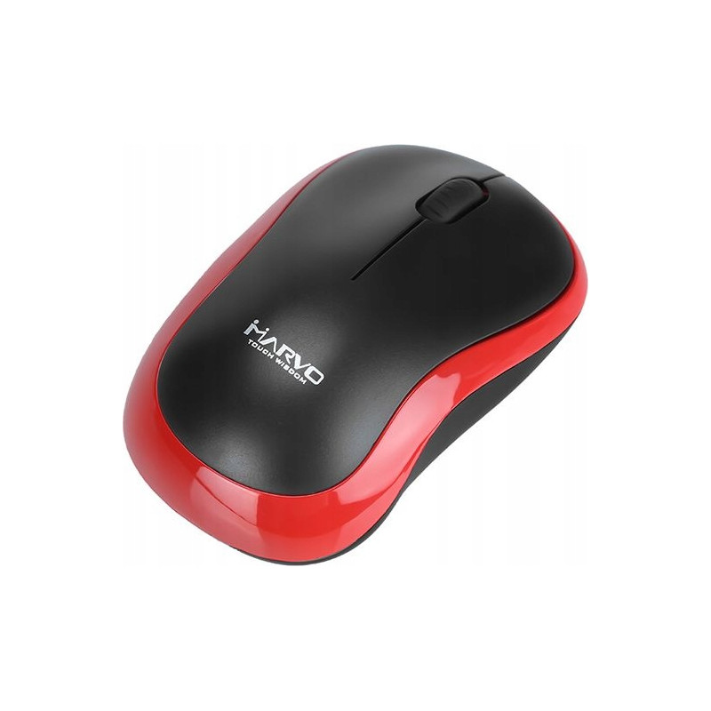 Mysz MARVO DWM100RD optyczna 1000dpi 2,4GHz bezprzewodowa czarno-czerwona