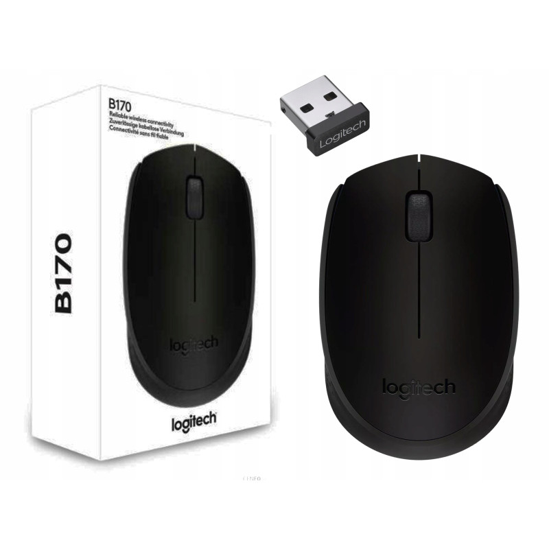 Mysz bezprzewodowa LOGITECH B170 czarna 91004798