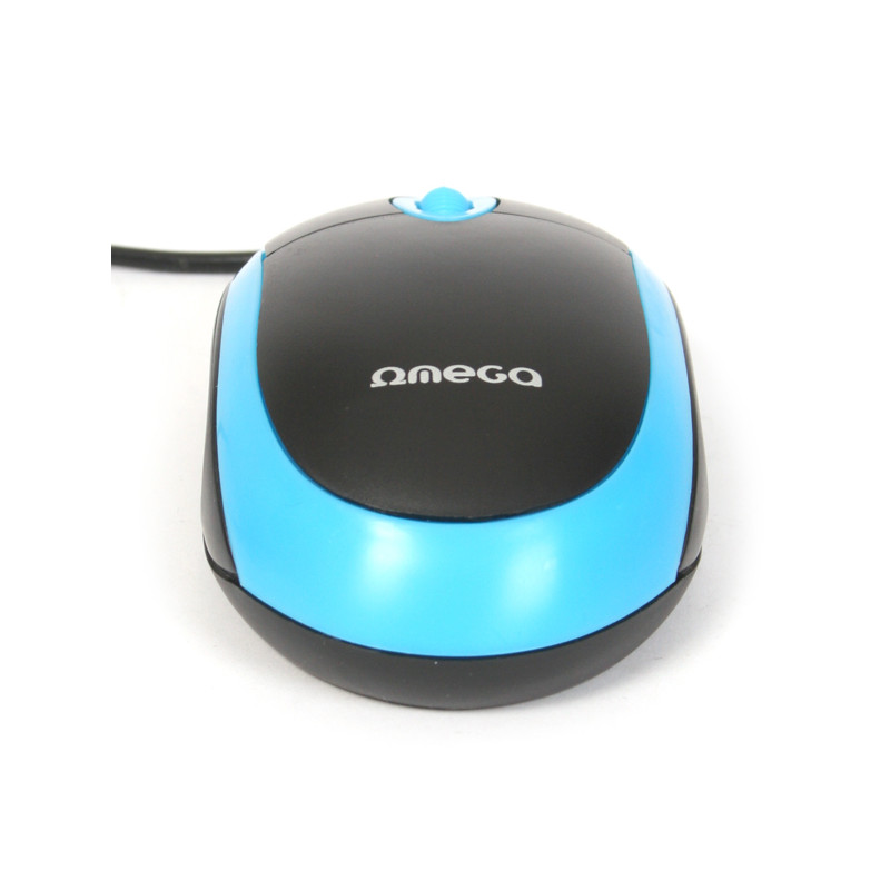 Mysz OMEGA optyczna 1200dpi USB Value Line czarno-niebieska (41644)
