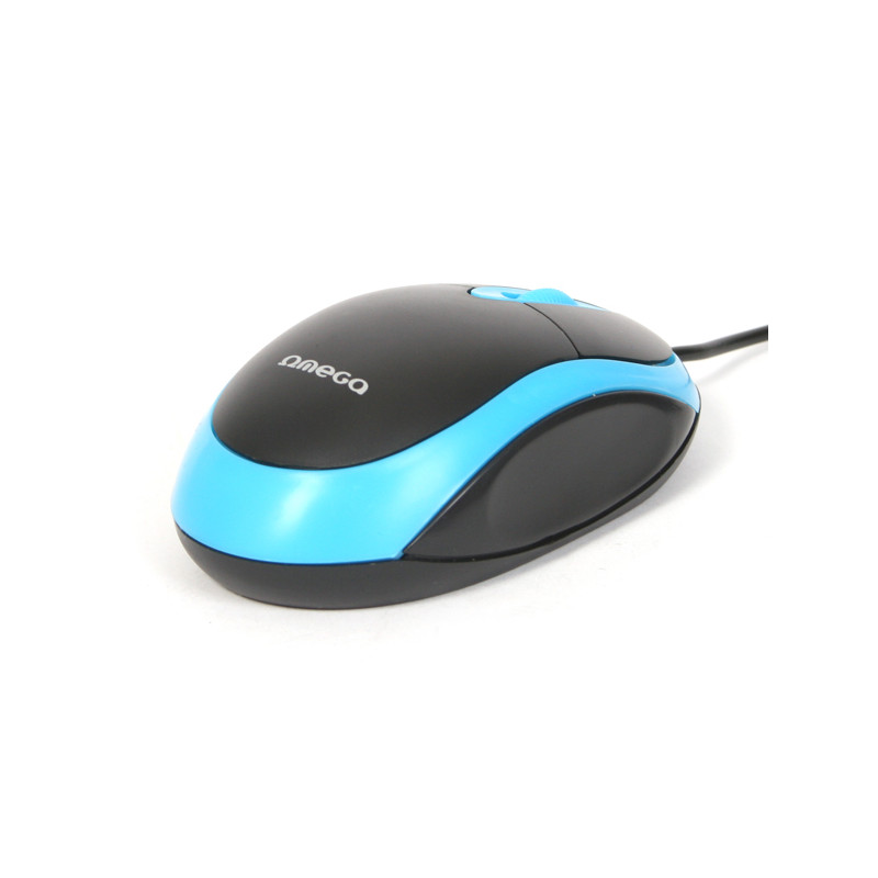Mysz OMEGA optyczna 1200dpi USB Value Line czarno-niebieska (41644)