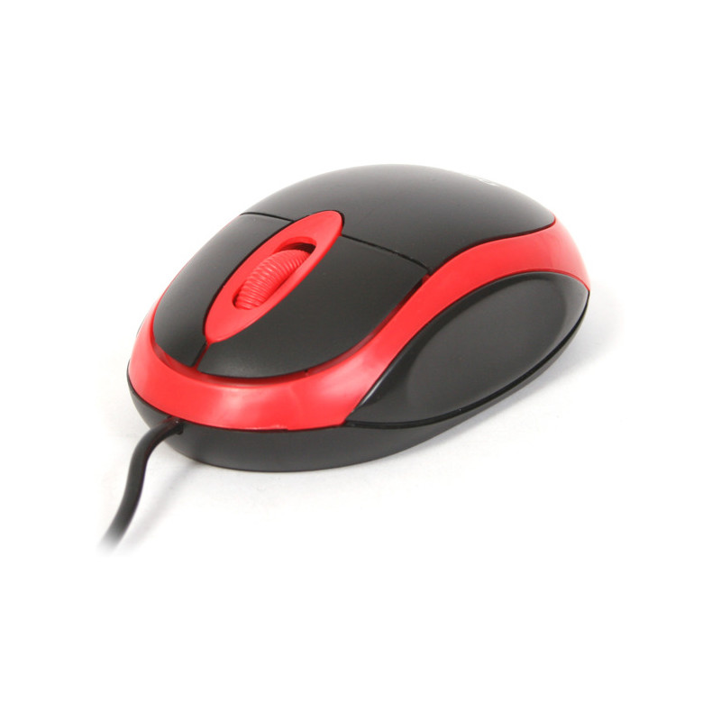 Mysz OMEGA optyczna 1200dpi USB Value Line czarno-czerwona (41646)