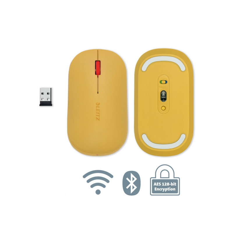 Mysz bezprzewodowa LEITZ Cosy żółta 65310019