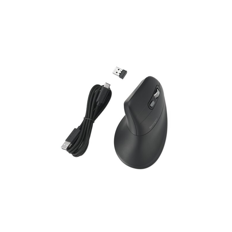 Bezprzewodowa mysz pionowa Pro Fit Ergo MY630 EQ z akumulatorem czarna K72482WW KENSINGTON