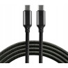 Kabel USB-C - USB-C 1m 5A 100W pleciony czarny EVERACTIVE (CBB-1PD5)