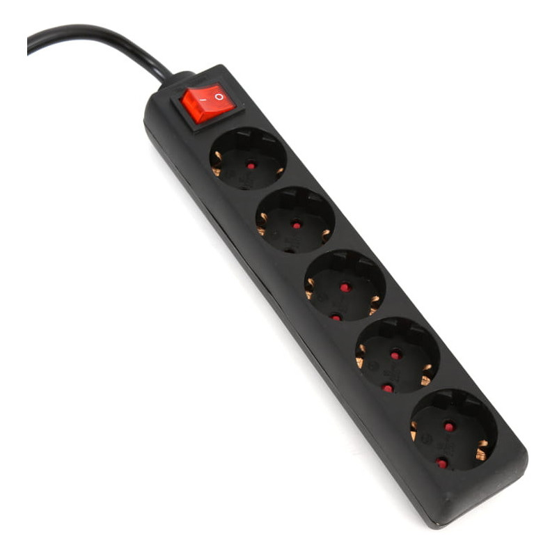 Listwa zasilająca 5g/1,5m czarna OMEGA 16A/3500W (43704)