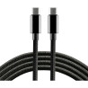 Kabel USB-C - USB-C 1m 3A 60W pleciony czarny EVERACTIVE (CBB-1PD3)
