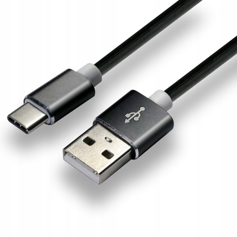 Kabel USB-A - USB-C 1m 3A silikonowy czarny EVERACTIVE (CBS-1CB)