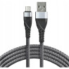 Kabel USB-A - microUSB 1m 2,4A pleciony szary EVERACTIVE (CBB-1MG)