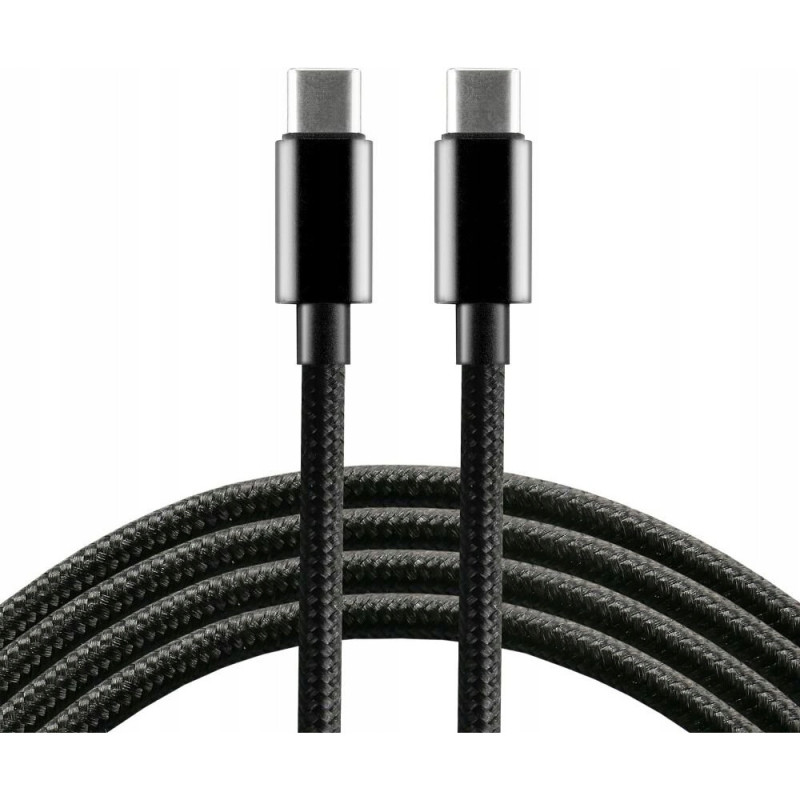 Kabel USB-C - USB-C 1m 5A 100W 10Gbps czarny EVERACTIVE (CBS-1CCD)