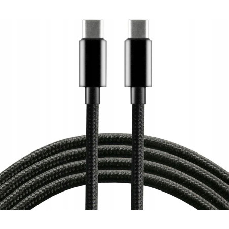 Kabel USB-C - USB-C 1m 5A 100W 10Gbps czarny EVERACTIVE (CBS-1CCD)