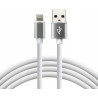 Kabel USB-A - Lightning 1m 2,4A silikonowy biały EVERACTIVE (CBS-1IW)