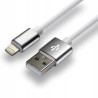 Kabel USB-A - Lightning 1m 2,4A silikonowy biały EVERACTIVE (CBS-1IW)