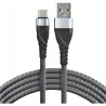 Kabel USB-A - USB-C 1m 3A pleciony szary EVERACTIVE (CBB-1CG)