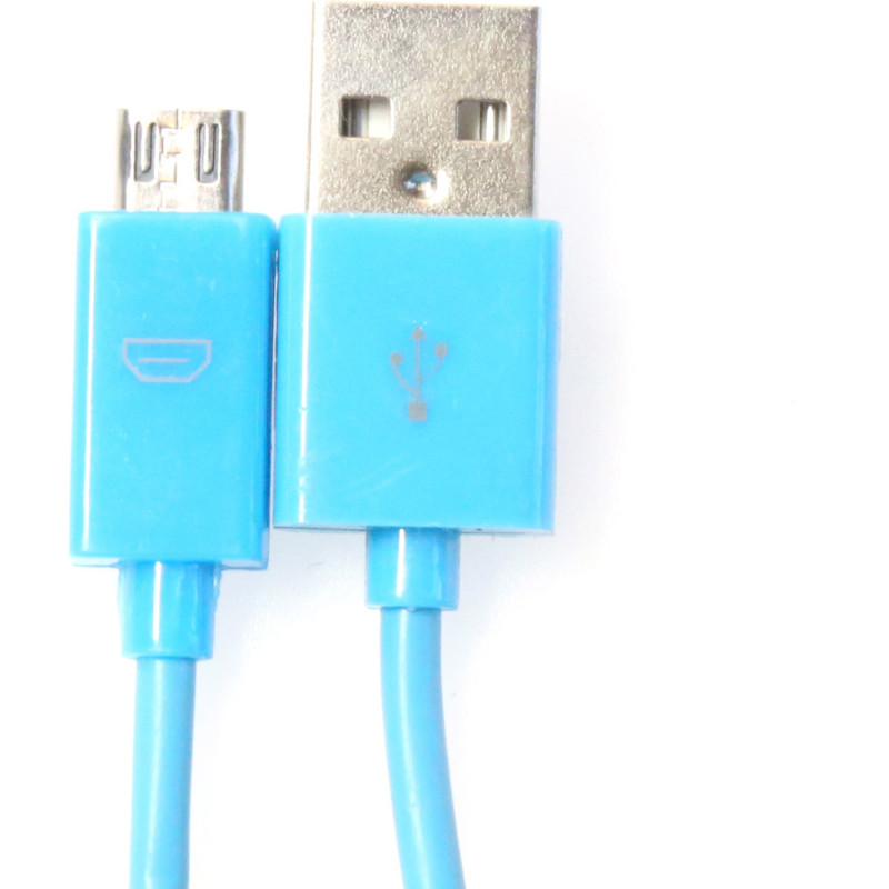 Kabel USB-A - microUSB 1m 2A niebieski OMEGA BAJA (44340)