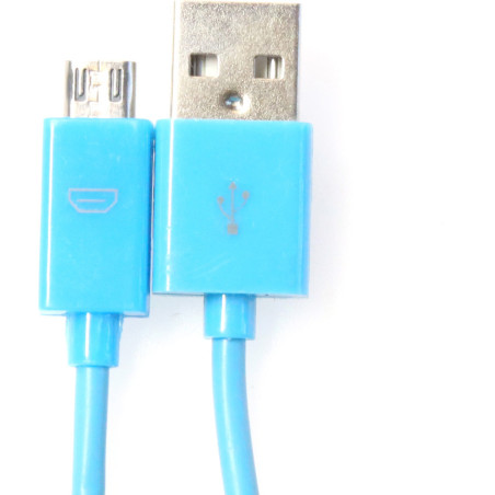 Kabel USB-A - microUSB 1m 2A niebieski OMEGA BAJA (44340)