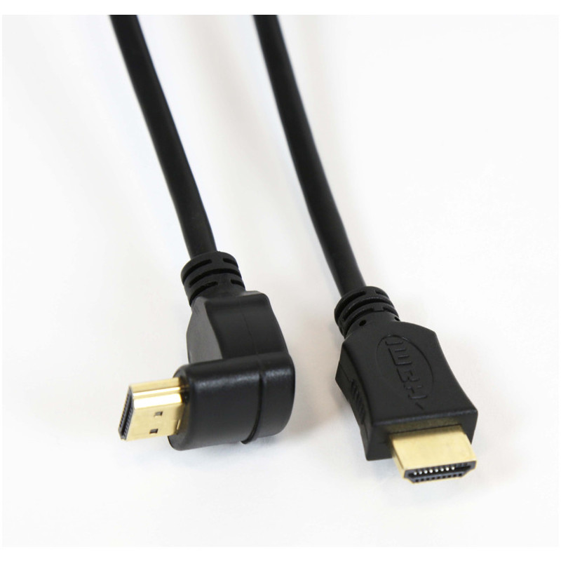 Kabel HDMI - HDMI 5m v.1.4 kątowy czarny OMEGA (41854)