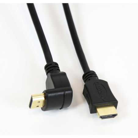 Kabel HDMI - HDMI 5m v.1.4 kątowy czarny OMEGA (41854)