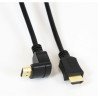 Kabel HDMI - HDMI 5m v.1.4 kątowy czarny OMEGA (41854)