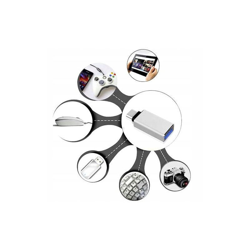 Adapter USB-A (F) - USB-C (M) 3.0 BULK