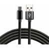 Kabel USB-A - USB-C 0,3m 3A pleciony czarny EVERACTIVE (CBB-0.3CB)