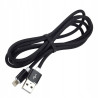Kabel USB-A - Lightning 1,5m 2,4A silikonowy czarny EVERACTIVE (CBS-1.5IB)