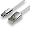 Kabel USB-A - USB-C 1m 3A silikonowy biały EVERACTIVE (CBS-1CW)