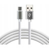 Kabel USB-A - USB-C 1,5m 3A silikonowy biały EVERACTIVE (CBS-1.5CW)