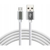 Kabel USB-A - microUSB 1m 2,4A silikonowy biały EVERACTIVE (CBS-1MW)