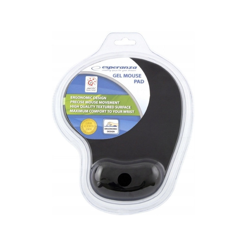 Podkładka żelowa pod mysz czarna EA137K ESPERANZA