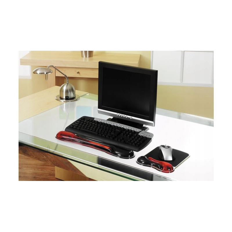 Podkładka pod mysz KENSINGTON cristal czerwono-czarna (62402)