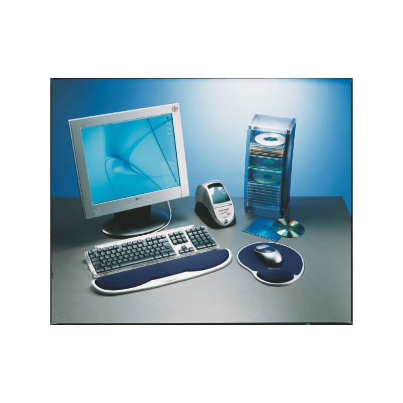 Podkładka żelowa pod nadgarstki do klawiatury srebrno-czarna 67041 ESSELTE