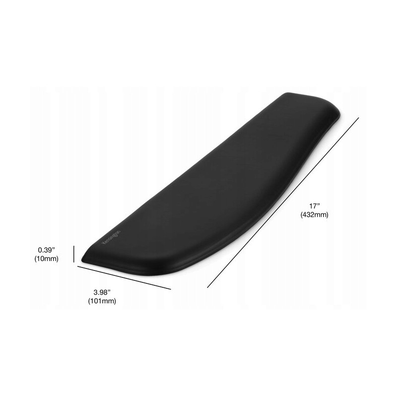 Podkładka KENSINGTON ErgoSoft pod nadgarstki do klawiatur płaskich czarna K52800WW