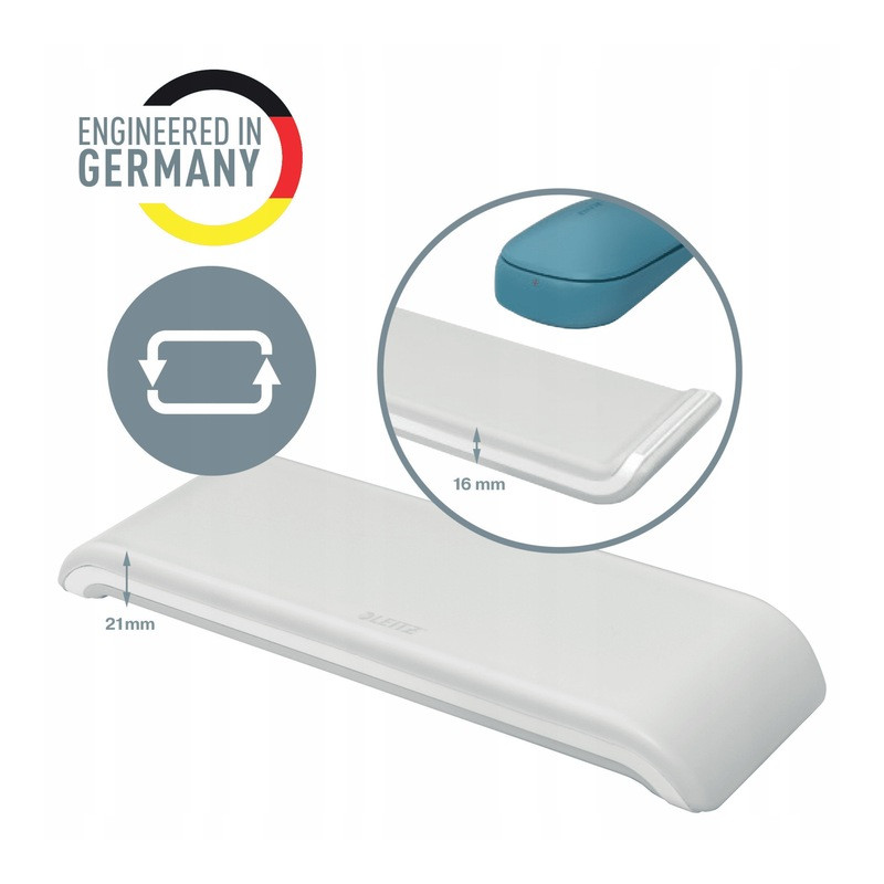 Zestaw Podnóżek żółty 53710019 + Podkładka jasno szara Ergo Cosy 64830085 LEITZ