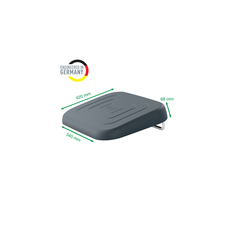 Regulowany podnóżek Leitz Ergo 80% plastiku z recyklingu szary 65460089