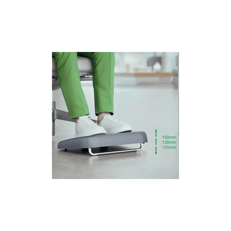 Regulowany podnóżek Leitz Ergo 80% plastiku z recyklingu szary 65460089