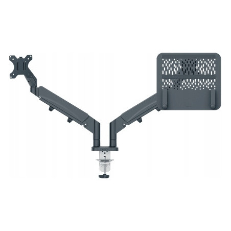 Ramię do monitora i laptopa podwójne Ergo ciemnoszare 65380089 LEITZ