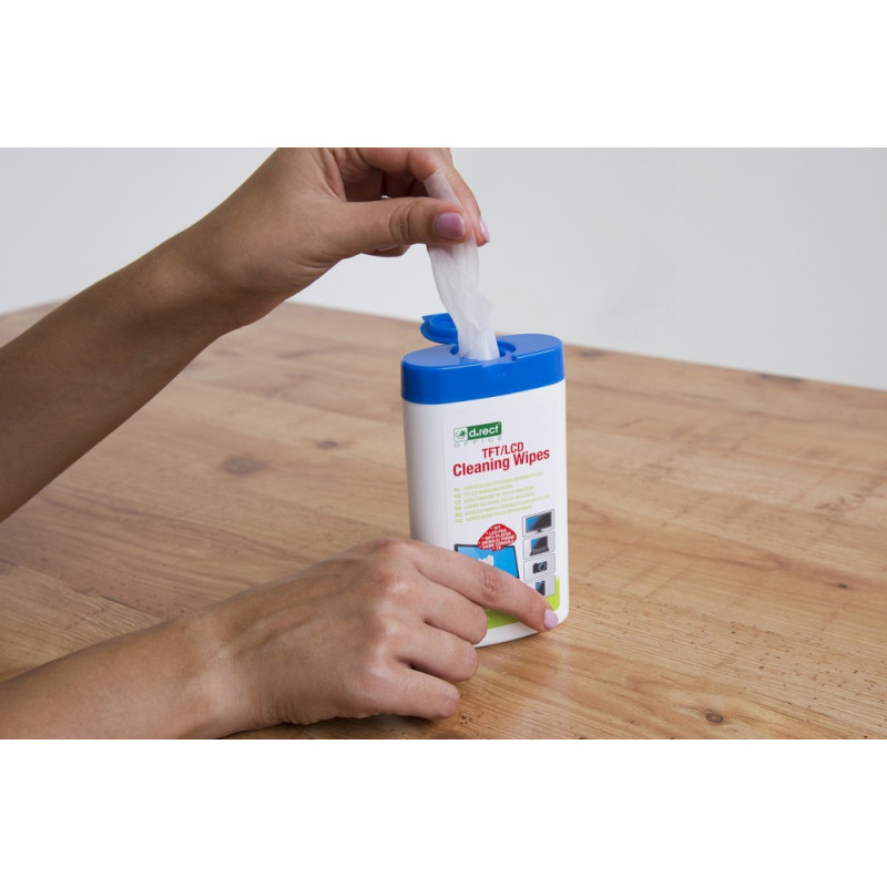 Chusteczki do czyszczenia ekranów D.RECT (100szt) 110276