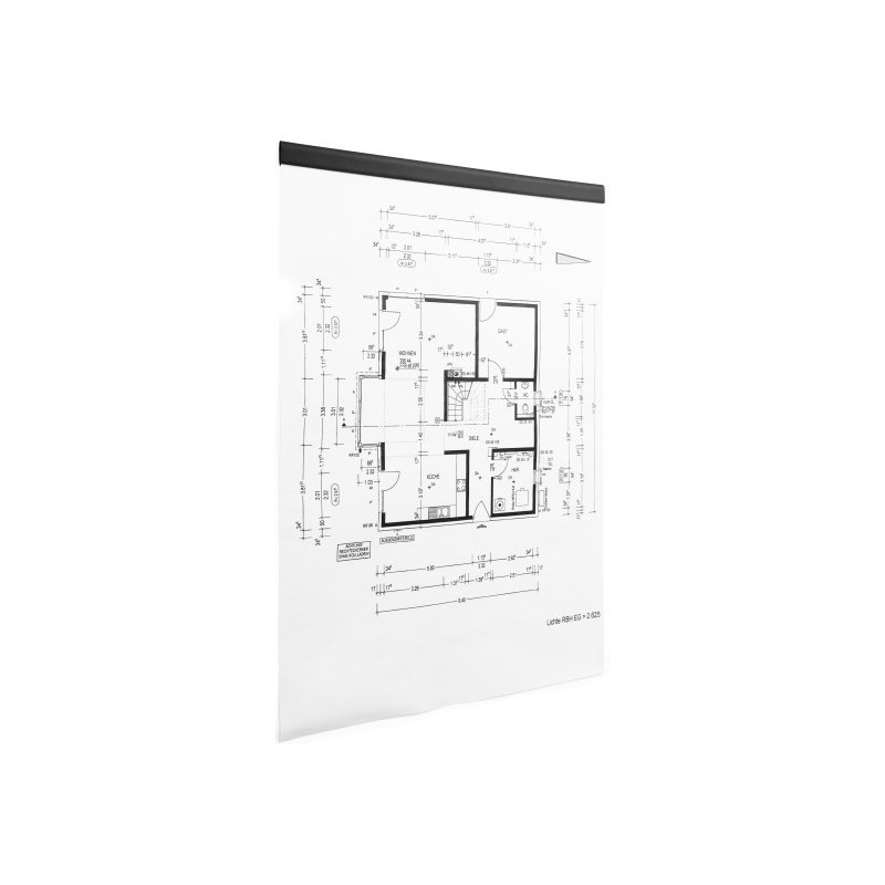 Samoprzylepna listwa magnetyczna czarna DURAFIX RAIL 297 mm A4 470701