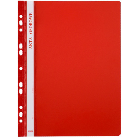 Skoroszyt na akta osobowe A4 wpinany do segregatora 10 sztuk czerwony ST-23-01 BIURFOL